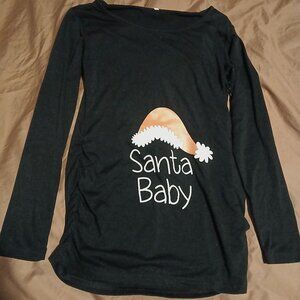 BBHoping Women Christmas Santa Baby Maternity Shirt Size S